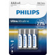 Батарейка Philips Ultra Alkaline AAA BLI 4 (LR03E4B/10)