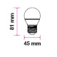 Лампа світлодіодна V-TAC, 7W-60W, SKU-866, SAMSUNG CHIP E27 G45 Plastic, 3000K (3800157640114)