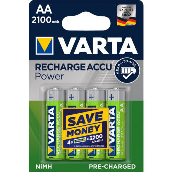 Акумулятор VARTA RECHARGEABLE ACCU AA 2100mAh BLI 4 NI-MH (READY 2 USE) (56706101404)