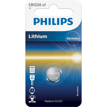 Батарейка Philips Lithium CR 1220  BLI 1 (CR1220/00B)