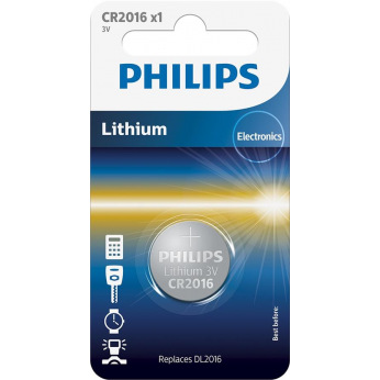 Батарейка Philips Lithium CR 2016  BLI 1 (CR2016/01B)