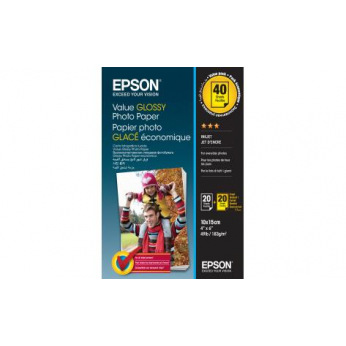 Папір Epson 100mmx150mm Value Glossy Photo Paper 2х20 л. (C13S400044)