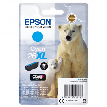 Картриджі для принтера для Epson Expression Premium XP-700 Cyan C13T26324012