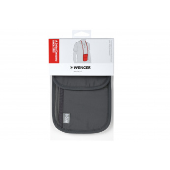 Гаманець на шию, Wenger Neck Wallet with RFID pocket, сірий (604589)