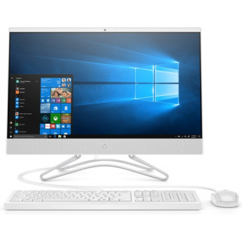 ПК-моноблок HP All-in-One 23.8FHD/AMD Ryzen3 3200U/8/1000/ODD/int/kbm/White/DOS (6PC88EA)