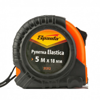 Рулетка Elastica 5 м х 18 мм, прогумований корпус,  SPARTA (MIRI31312)