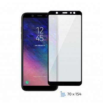 Захисне скло 2E Samsung Galaxy A6+ 2.5D black border FG (2E-TGSG-GA6P-25D)