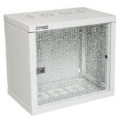 Шкаф ZPAS 19" 10U 600x600 Z-BOX, съемные бок.стенки, стекл.дверь, 100kg max, серый (WZ-7240-20-A2-011)