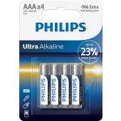 Батарейка Philips Ultra Alkaline AAA BLI 4 (LR03E4B/10)