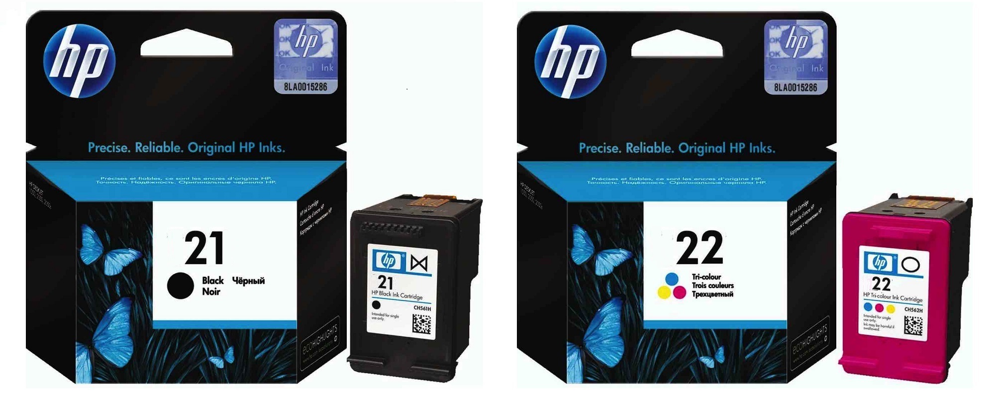 Картриджи hp 21 hp 22 для HP Deskjet D1330. Купить комплект оригинальных чернил.