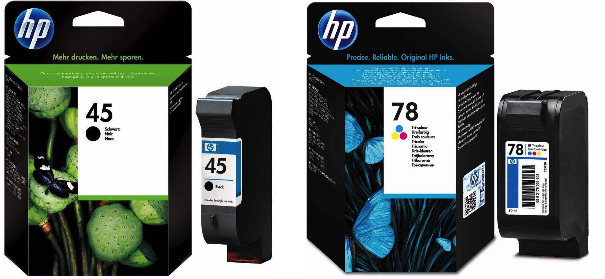 Картриджи hp 45 hp 78 для HP Photosmart 1315. Купить комплект оригинальных чернил.