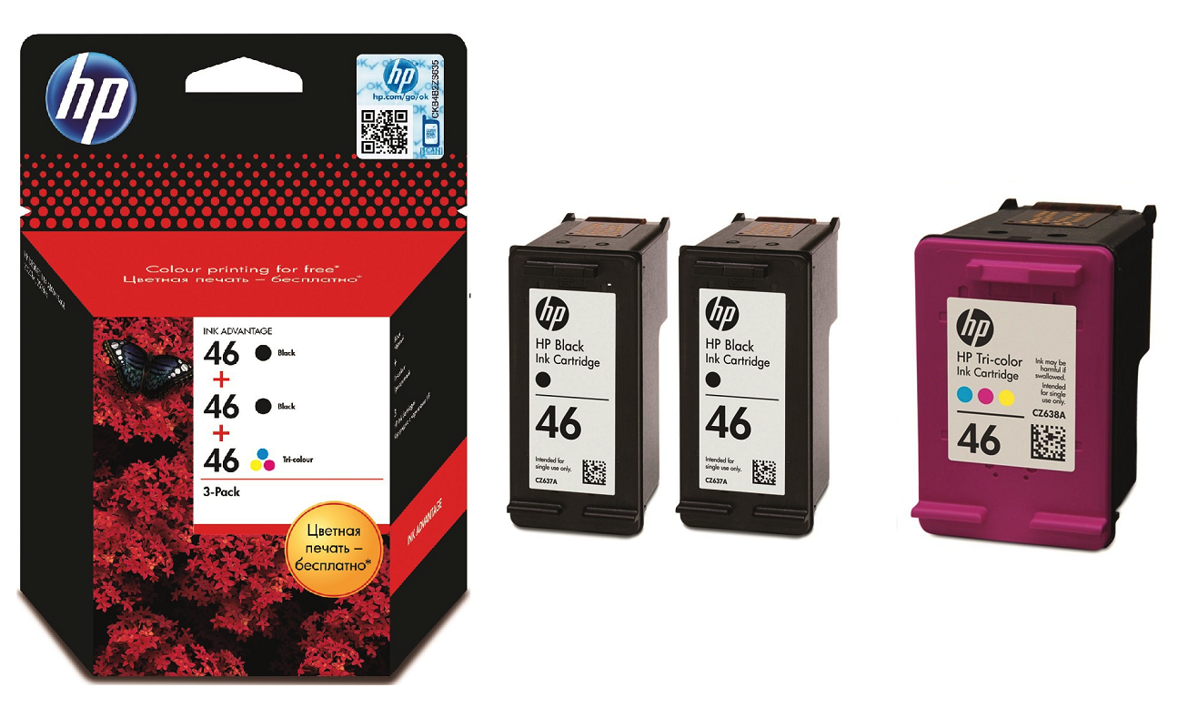 Картриджи hp 652 для HP DJ Ink Advantage 2529. Купить комплект оригинальных картриджей.