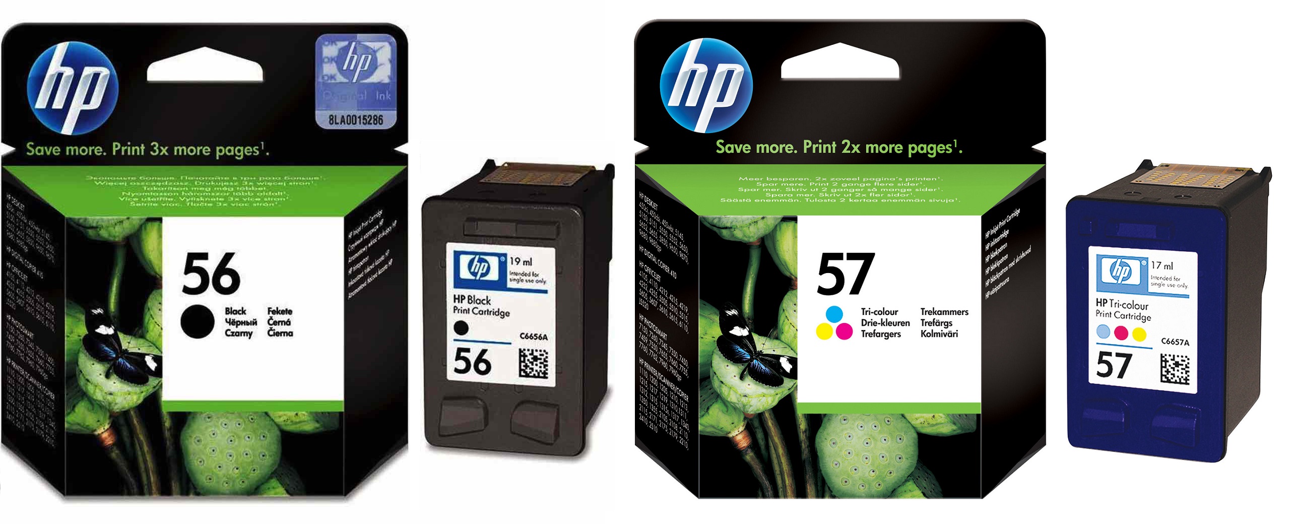 Картриджи hp 56, hp 57 для HP OJ 5605. Купить комплект оригинальных чернил.